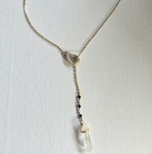 3/$30 Agate Druzy Crystal Quartz Lariat 16k Gold Plated Necklace